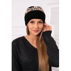 Womens cap Iris K348 black+mint