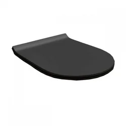 WC daska HATRIA FUSION mat black slim softclose