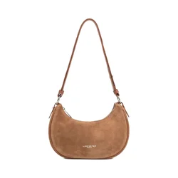 LANCASTER Paris Torba za čez ramo Lancaster Sac besace Zippé S Suede Camel rjava
