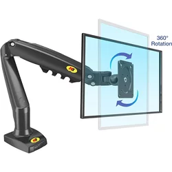 NORTH BAYOU F80 stoni nosač za monitor mat crni 17-30 inča