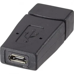 renkforce USB 2.0 adapter [1x USB 2.0 vtičnica A - 1x USB 2.0 vtičnica Micro-B] črne barve renkforce