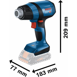 BOSCH Aku fen za vreli vazduh GHG 18V-50/ SOLO u L-BOXX 136 sa reflektorskom mlaznicom