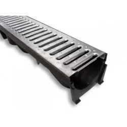 Slivnik kanalica sa metalnom rešetkom Twister, 100cm, Hrom