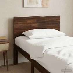 vidaXL Vzglavje z naravno robno obdelavo ROSTOCK Temno rjava 90 cm