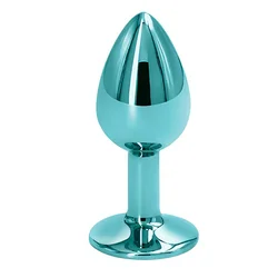 Diamond Light Blue Butt Plug Small