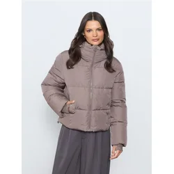 Sinsay - Kvitovana puffer jakna sa kapuljačom - čeličnoljubičasto