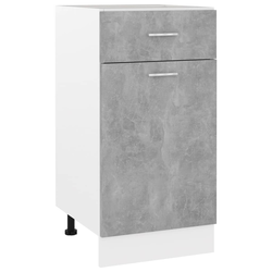 vidaXL Spodnja omarica s predalom betonsko siva 40x46x81,5 cm