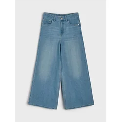 Sinsay - Wide leg farmerke sa ispranim efektom - plava