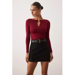 Trendyol Milla ženska bluza Twoaw26Bz00130, Bordeaux-Burgundy