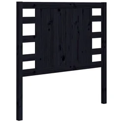 Uzglavlje crno 96 x 4 x 100 cm od masivne borovine