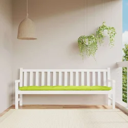 Jastuk za vrtnu klupu jarkozeleni 200x50x7 cm od tkanine Oxford