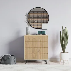 Hanah Home Komoda Suvera 70x86x40cm Hrast