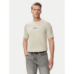 BOSS Majica Logo Tape 50566606 Bež Regular Fit