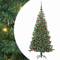 Božićno drvce s 150 LED svjetlima s stalakom Zelena 120 cm PVC