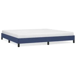 Vidaxl Posteljni okvir brez vzmetnice moder 200x200 cm blago