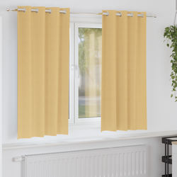 Zavjese za blackout s prstenovima 2 pcs Bež 175 x 140 cm
