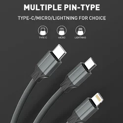 Kabel LDNIO LS442 USB na Type-C sivi 2m