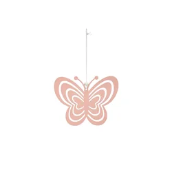 Viseči kovinski metulj PASTEL BUTTERFLY - več barv Barva: Rumena