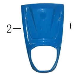 Dekorativna maska prednje maske, crna 2003-35-X0050 za skuter Motovene Roma S9C