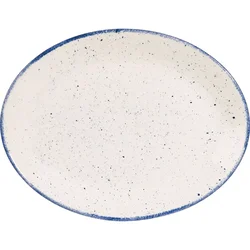 CHURCHILL Stonecast Hints Buffet Indigo Blue plitev krožnik, ovalen, o: 305 mm (12 kos)