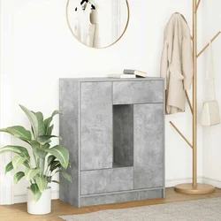 Komoda s ladicama i vratima beton siva 73x31x90 cm