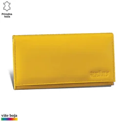 Princ Leather Ženski novčanik Alfa, Žuti