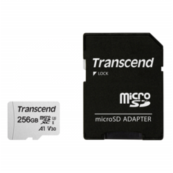 Transcend microSDXC 300S-A 256GB Class 10 UHS-I U3 V30 A1