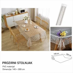 KMT PVC Stolnjak, 30 m, Providna
