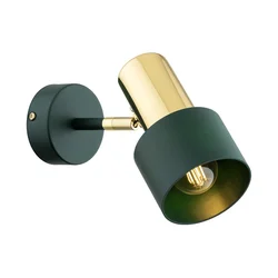 Argon 8111 - Zidna spot svetiljka DORIA 1xE27/15W/230V zelena/mesing