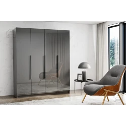 Garderobna omara Paris 180 cm - siva