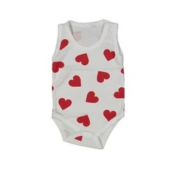 Bodi za bebe Crvena srca 244267, Beli