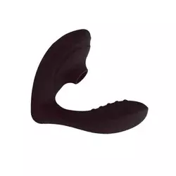 Vibrator sa dodatkom za klitoris Oral Angel, Crni