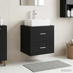 Umivaonik s policom Crni hrast 49,5 x 41 x 62,5 cm