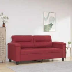 Dvosed vinsko rdeč 140 cm umetno usnje