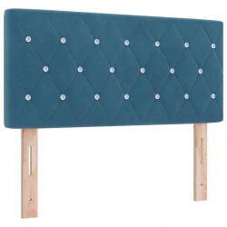 vidaXL vidaXL Vzglavje s kristalnimi gumbi prešito temno modro 100 cm iz žameta, (22049081)