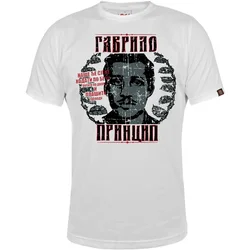 Muška majica kratkih rukava Gavrilo Princip, Bela