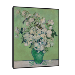 Canvas Slika na platnu Roses, Vincent van Gogh, 120x150cm, Sa ramom, Crni