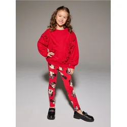 Sinsay - Pamučne helanke Minnie Mouse - crvena