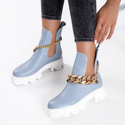 Resti Blue womens boots with chain Tenkay - Footwear