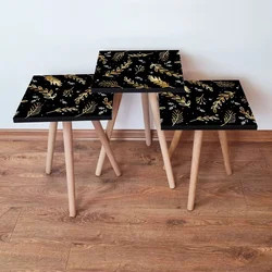 Hanah Home Set klub stočića 3Shp171, 3 komada, Plava