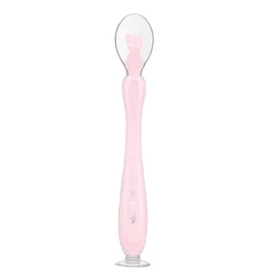 Kikka Boo Silikonska kašičica sa vakumom 1 kom Pink