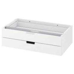 NORDLI Modularna komoda, 2 fioke, bela, 80x23 cm