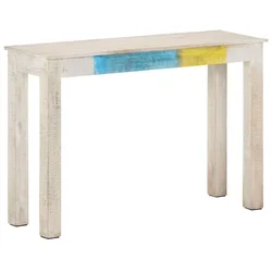 Konzolni stol bijeli 115 x 35 x 77 cm od grubog drva manga