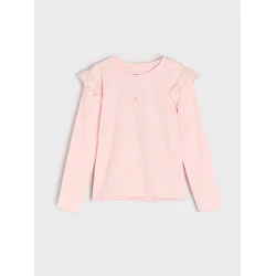 Sinsay - Rebrasta majica - pastelno roze