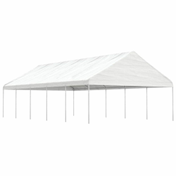 Sjenica s krovom bijela 11,15 x 5,88 x 3,75 m polietilen