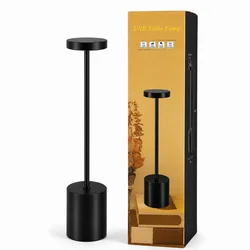 Stona LED lampa na dodir, 34×8 cm, Crna
