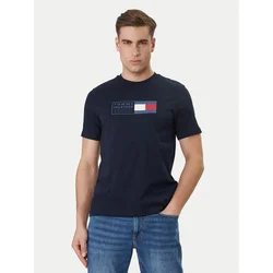 TOMMY HILFIGER Majica BRAND LOVE  modra / rdeča / bela