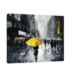 Canvas Slika na platnu Žuti kišobran, Bez rama, 50 x 40 cm