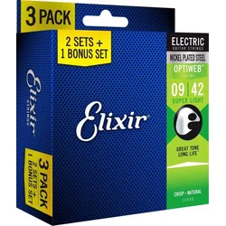 ELIXIR OPTIWEB 09-42 3FOR2 PACK STRUNE ZA ELEKTRIČNO KITARO