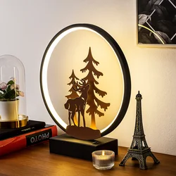 Opviq Stona lampa, Crno-Bakar